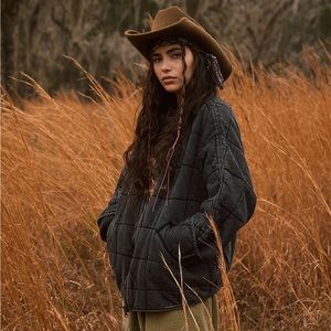 Free People Dolman Quilted Jacket Free - Black